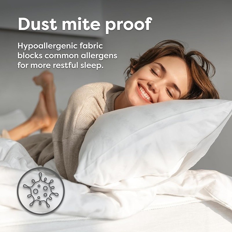 Hypoallergenic Box Spring Cover Easy Install Stretchable Polyester Fabric New