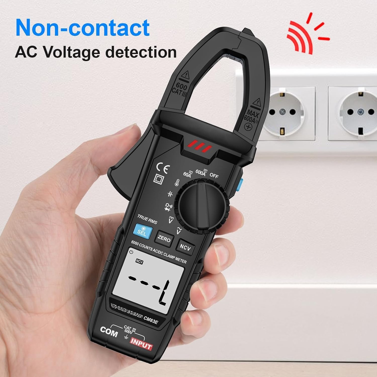 Digital Clamp Meter Multimeter TRMS 6000 Counts Voltage Tester Amp Volt Meter