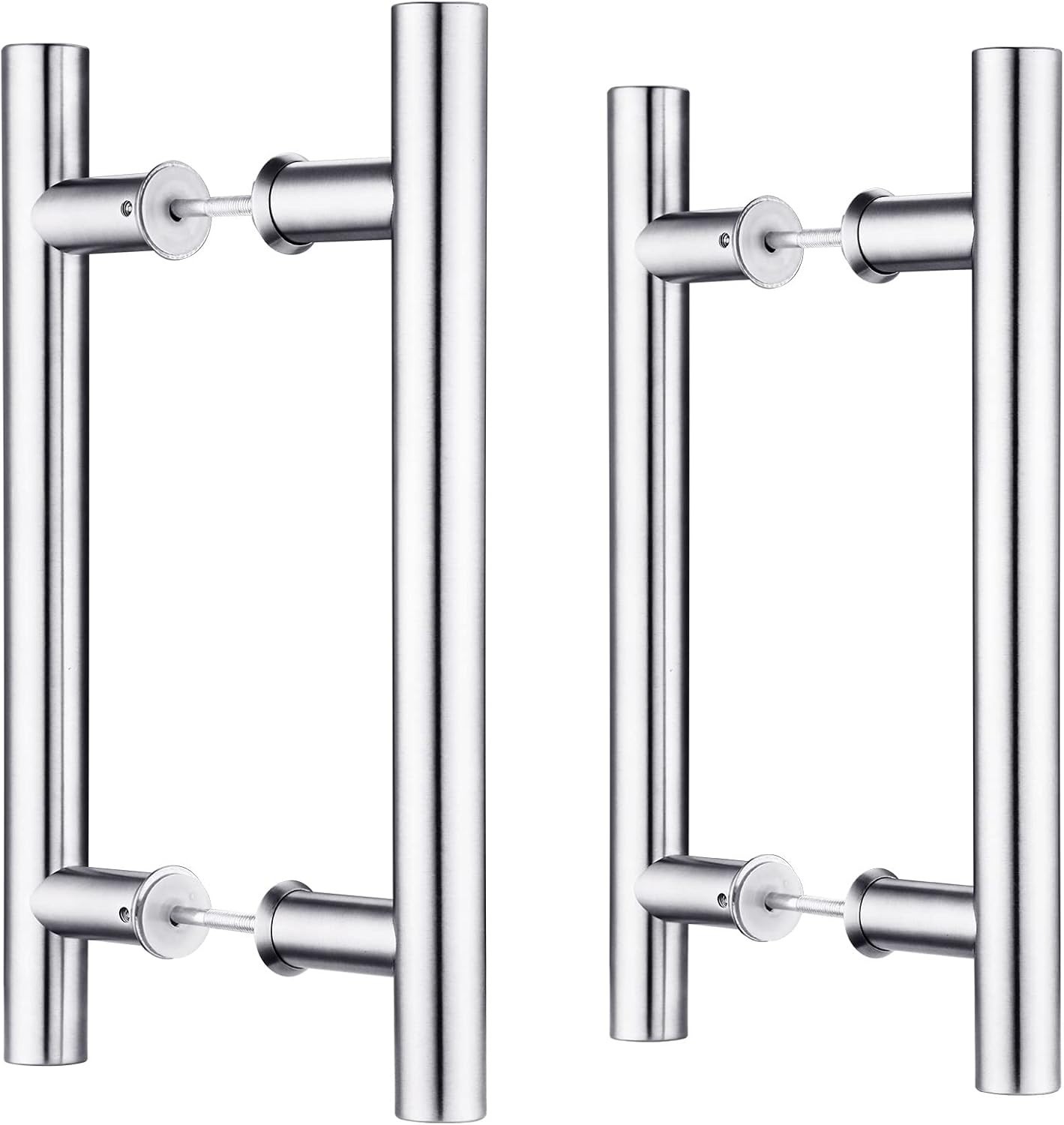 2 Pack EaseLife 12" Stainless Steel Double Sided Push Pull Door Handle,