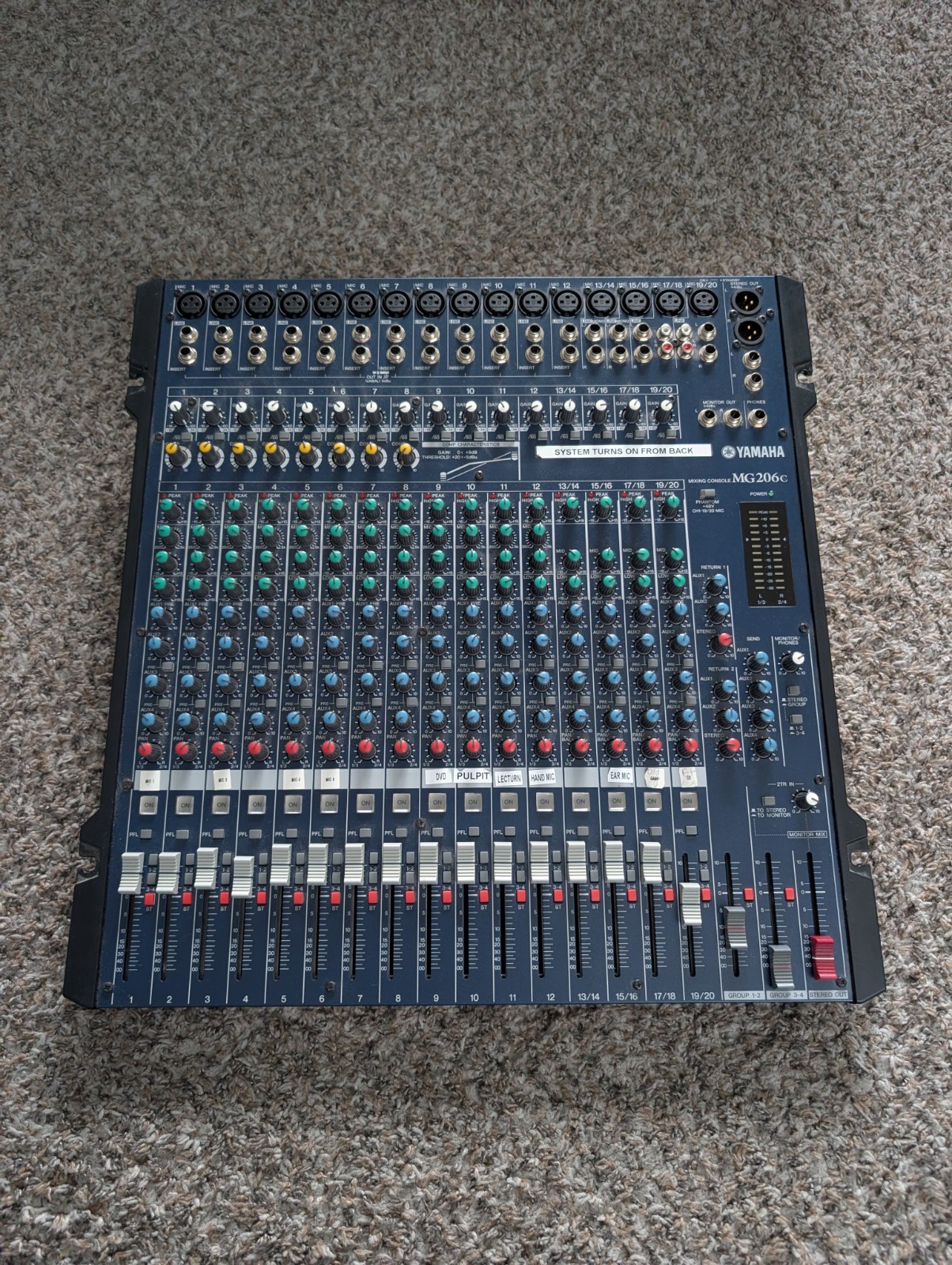 Yamaha MG206C 20-Channel Analog Mixing Console Pro Audio Live Sound