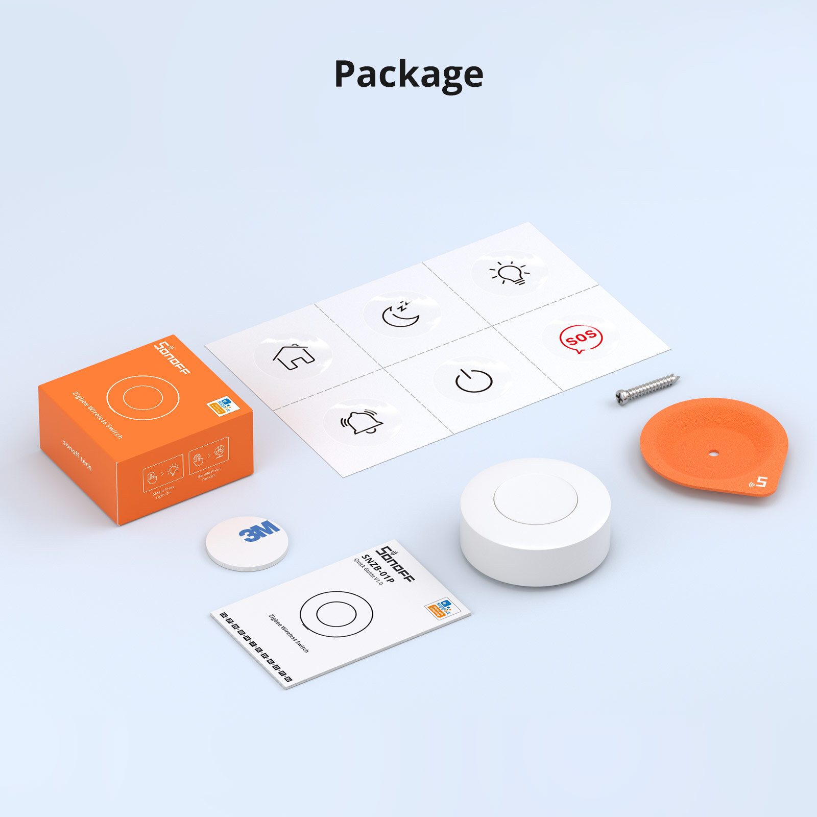 SONOFF Zigbee Wireless Switch SNZB-01P Button Switch Smart Scene Two-way Contol