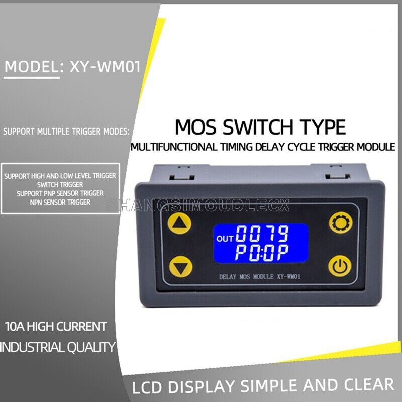 Multi-Function Trigger Delay Cycle Timing MOS Tube Control 5V 12V 24V UART