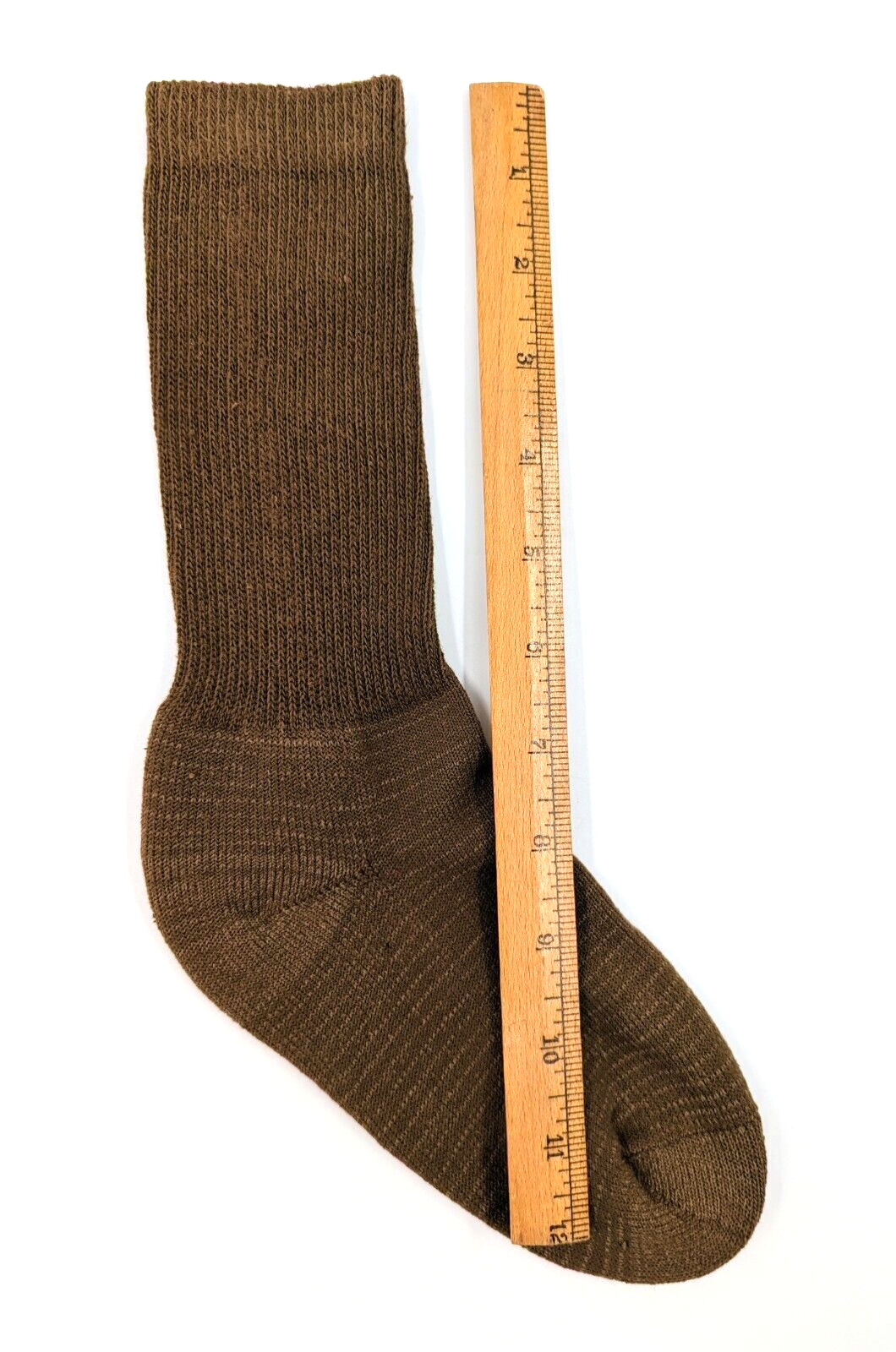 3 Pairs XS Size 7-9 Brown Military Socks Crew Anti-Microbial Cotton Blend USA
