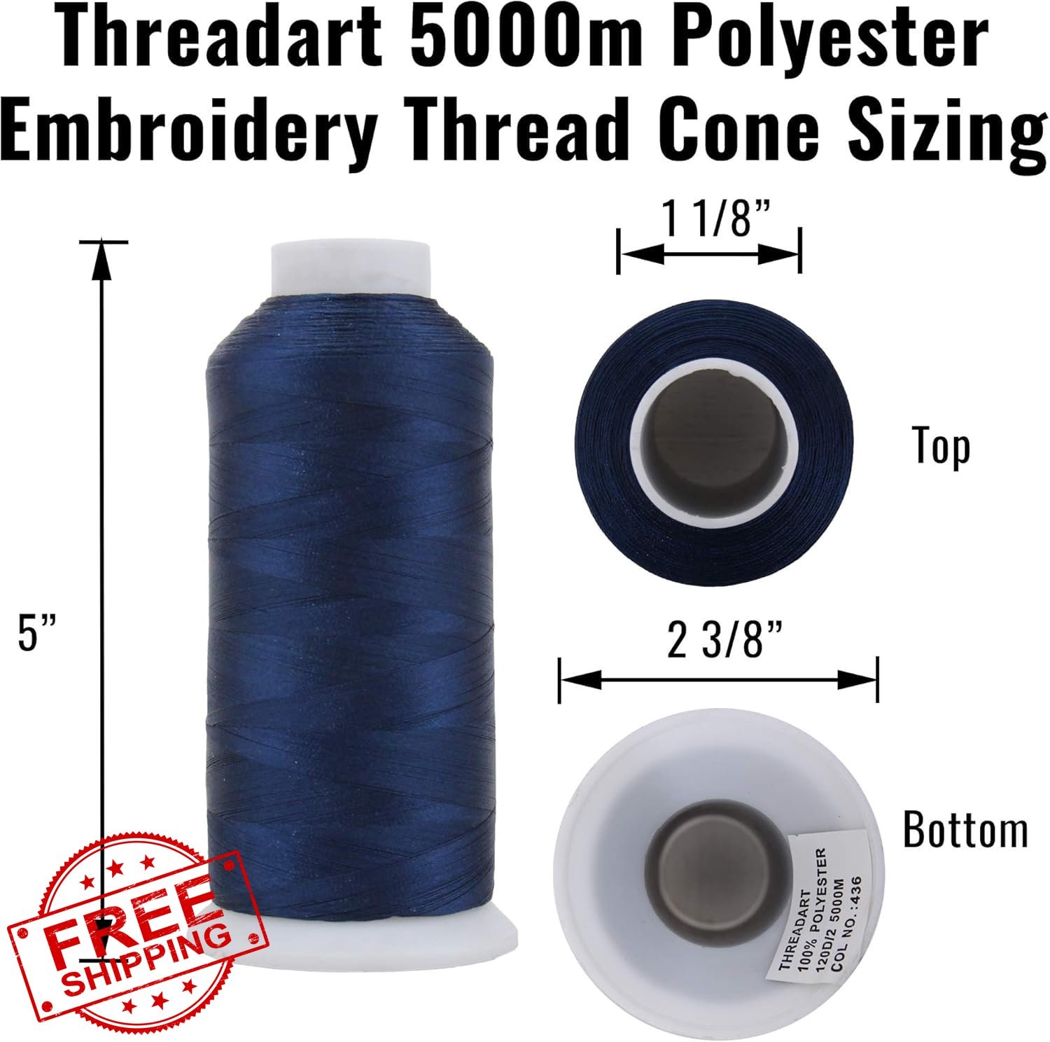 Threadart Embroidery Thread - Lt Brown 312 - 5000M Polyester