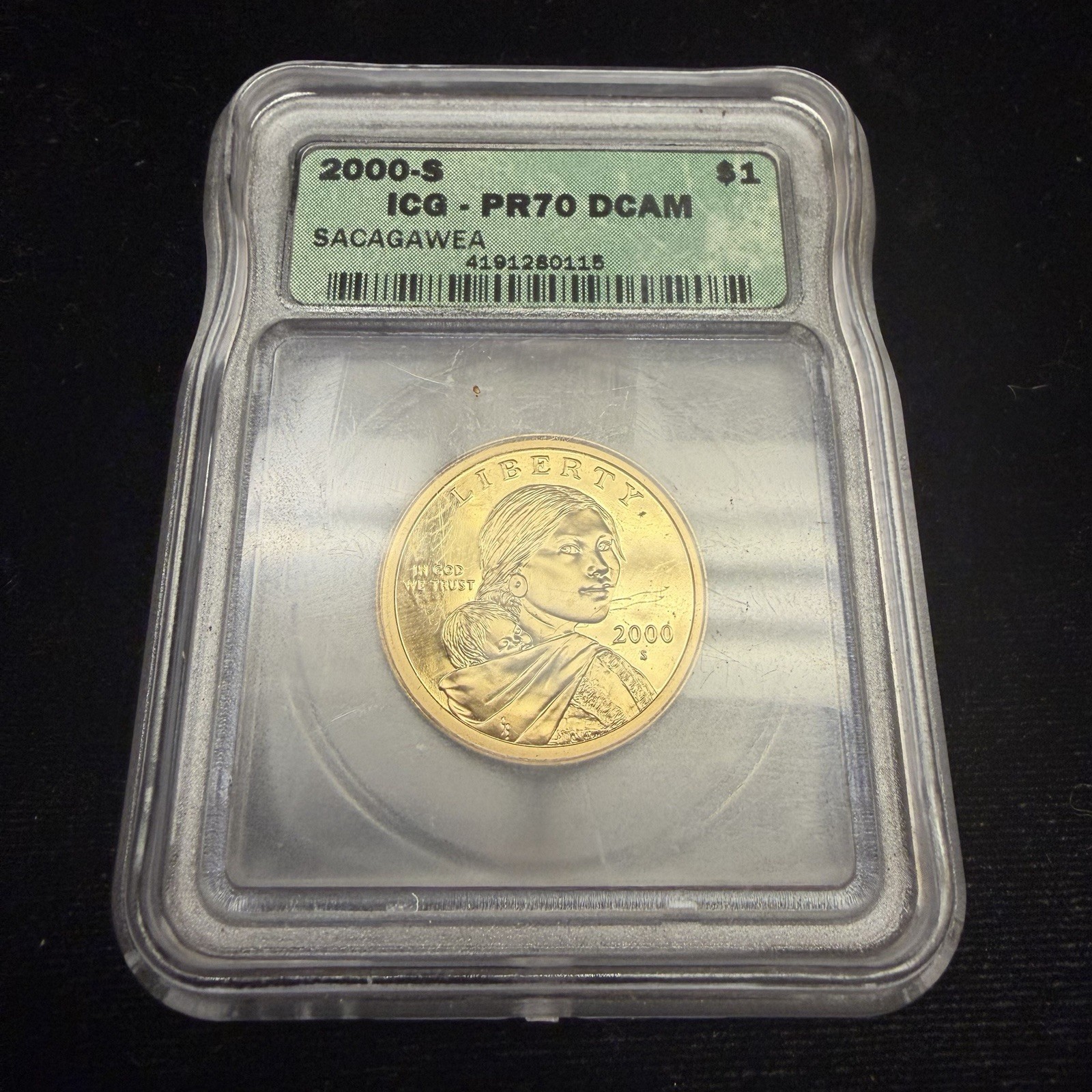 2000-S ICG PR70 DCAM Sacagawea $1 Proof Coin