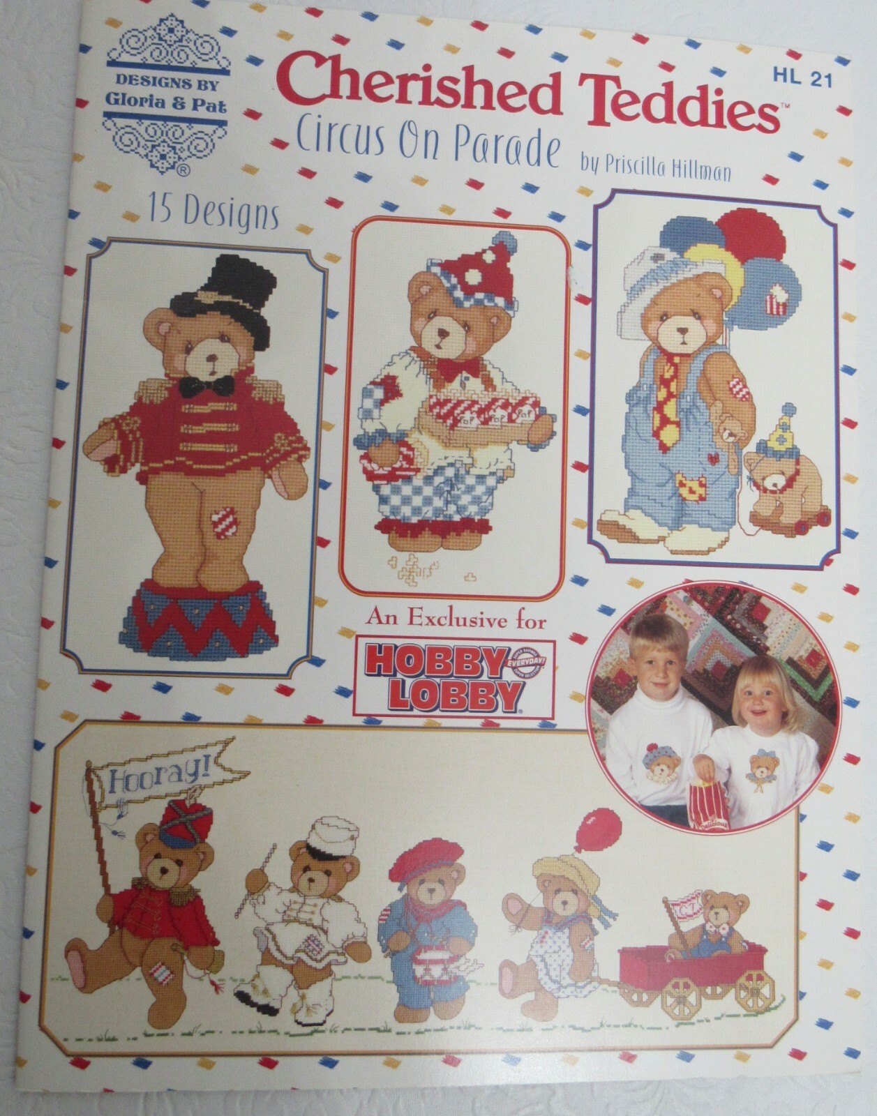Cross Stitch Cherished Teddies Circus on Parade Patterns New Priscilla Hillman