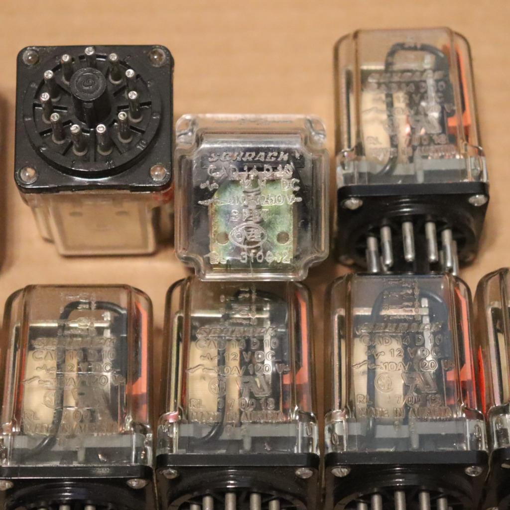 One Schrack CAD14D10  12VDC Ice Cube Relay New Old Stock More Available