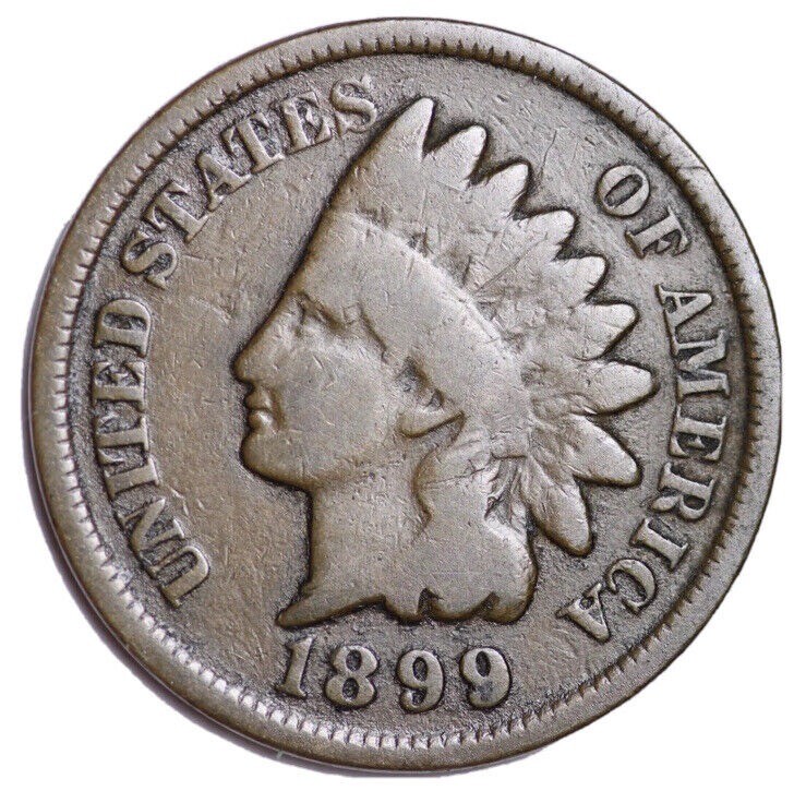1899 Indian Head Cent Penny “Best Value On EBay” FAST FREE SHIPPING!