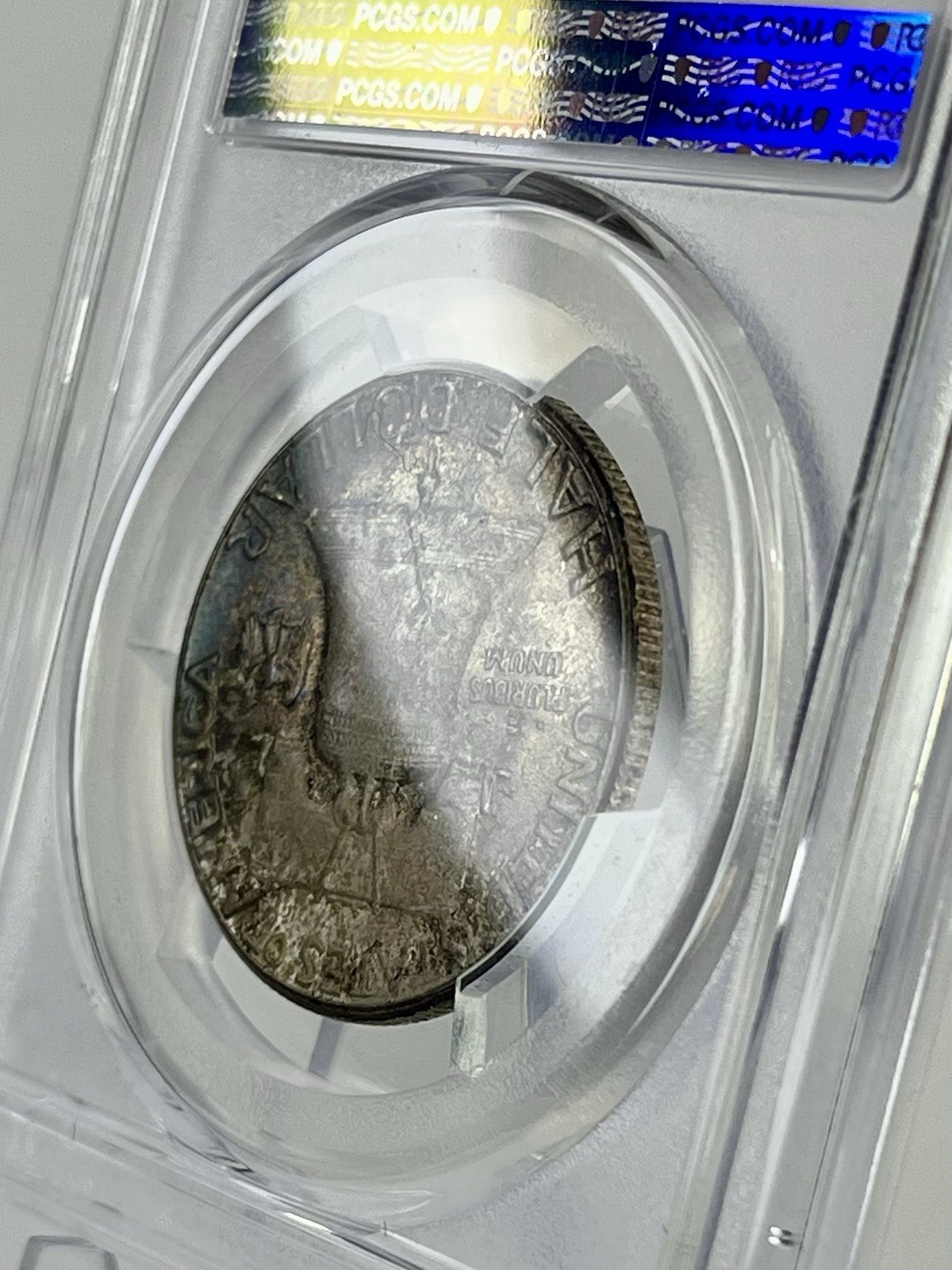 1958 Half Dollar Franklin PCGS1958 Franklin Half Dol MS65 Deep Pink Blue Toning