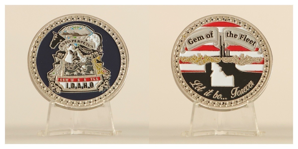 USS Idaho SSN-794 Gem of the Fleet Submarine Challenge Coin  4#G