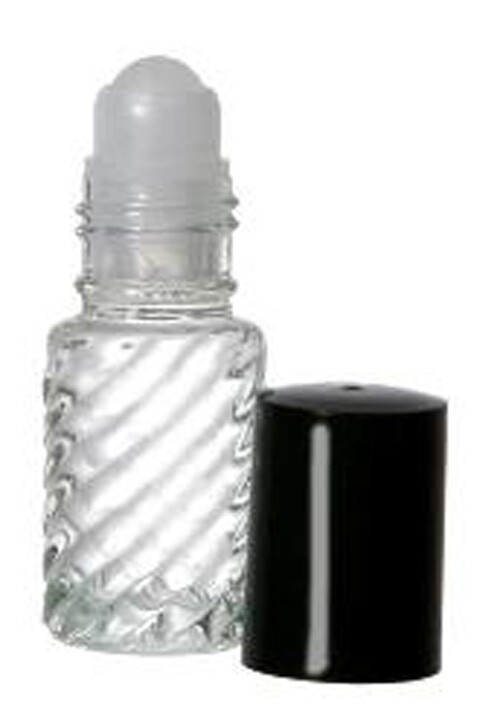 5 ML Roll on Roll on Swirl Glass Bottle With Housing Ball & Plastic Caps