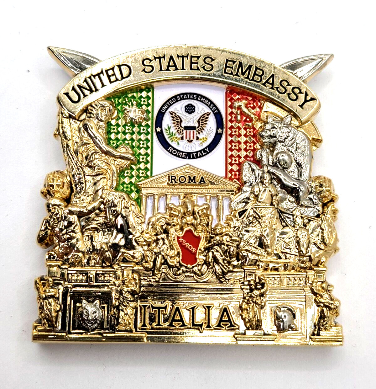 USMC MSG Marine Security Guard Detachment Rome, Italy Challenge Coin