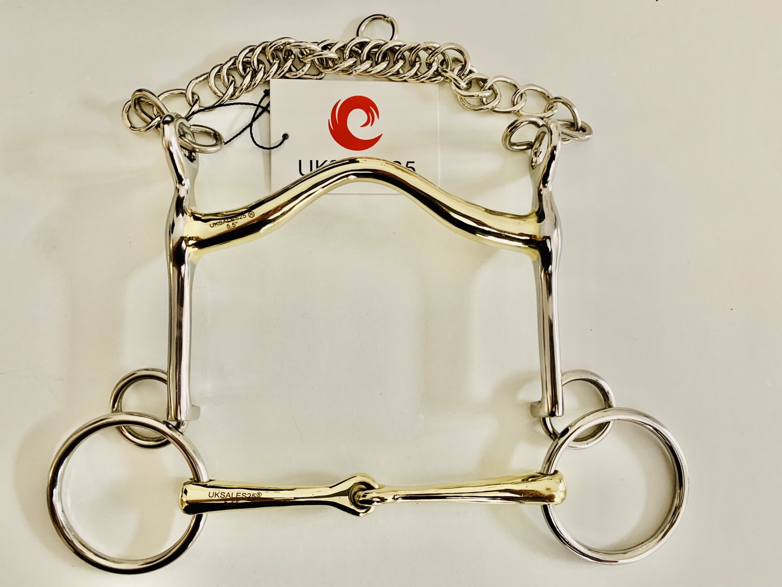 Weymouth Underlay Snaffle Bit Set 55MM Ring 12MM (UKSALES25) Same Day