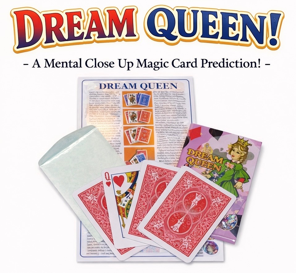 DREAM QUEEN Magic Card Trick Close Up Magician Bicycle Beginner Mind Reading Gaf