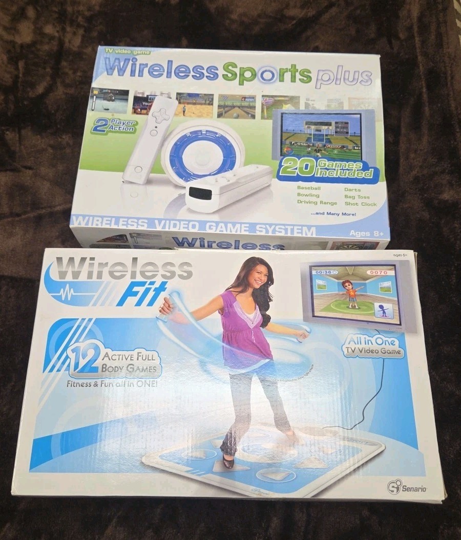 Wireless Sports Plus TV Video Game Wireless System 20 Games + Fit W/12 Games NEW