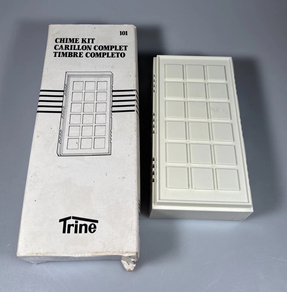 New Old Stock Heath Zenith Wired Door Chime Carillon Timbre White