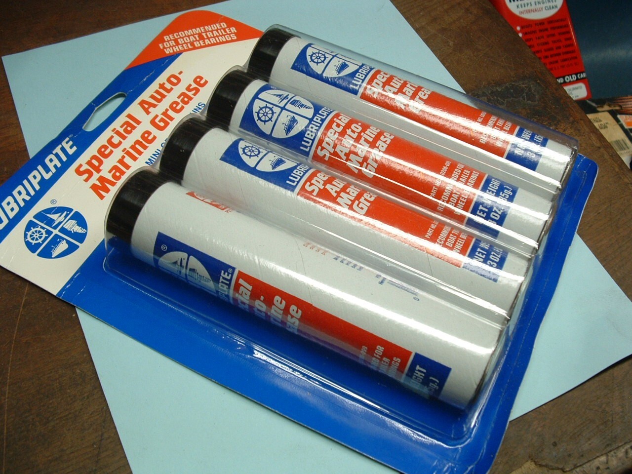 NEW 4 PACK OF LUBRIPLATE HD 3 OZ AUTO AND MARINE WHEEL BEARING GREASE CARTRIDGES