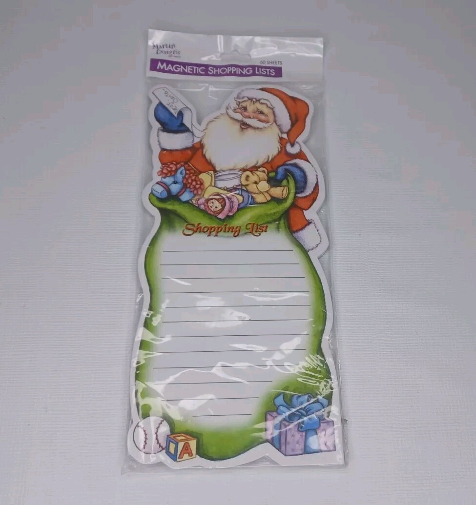 Dear Santa Claus Magnetic Shopping List 60 Sheets 2002 Martin Designs