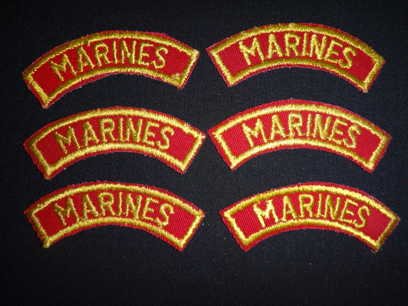 6 USMC Arcs US MARINES Patches