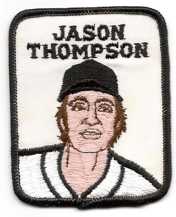 JASON THOMPSON 1979 Vintage Penn Emblem Baseball Patch Pirates-Tigers-Angels