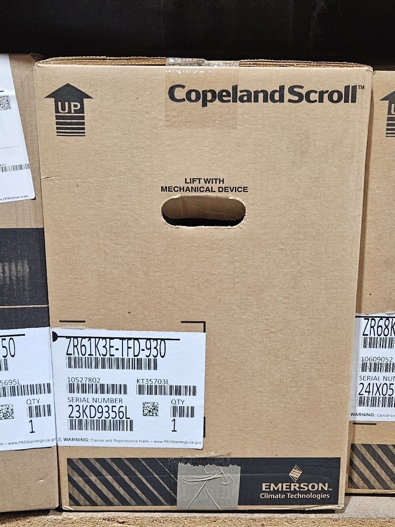 ZR61K3E-TFD-930-COPW   COPELAND LP (COPW) COMP 5HP 460 volt / 3phase SCR A/C R22