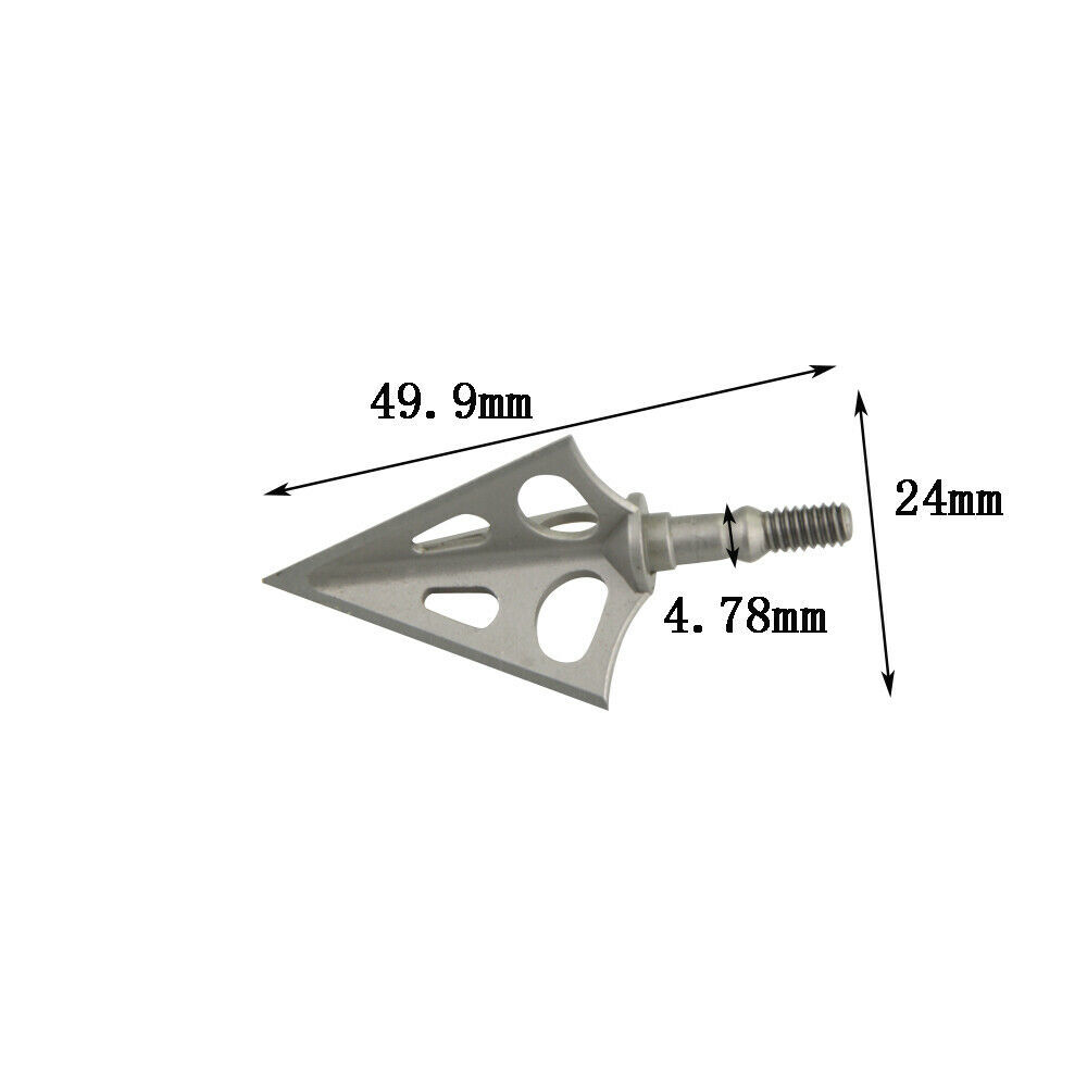 Archery Hunting Broadhead 3 Blade 100grain Compound Recurve Bow Hunting Longbow
