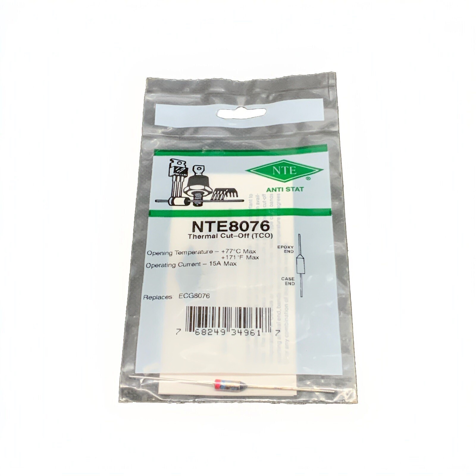 NTE8076 Thermal Cut-Off (TCO) ECG8076