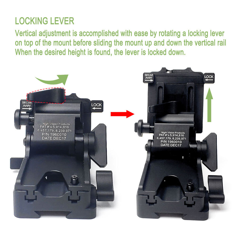 For PVS-14 Night-vision Goggles Mount Helmet Bracket NVG Arm Breakaway Mount US