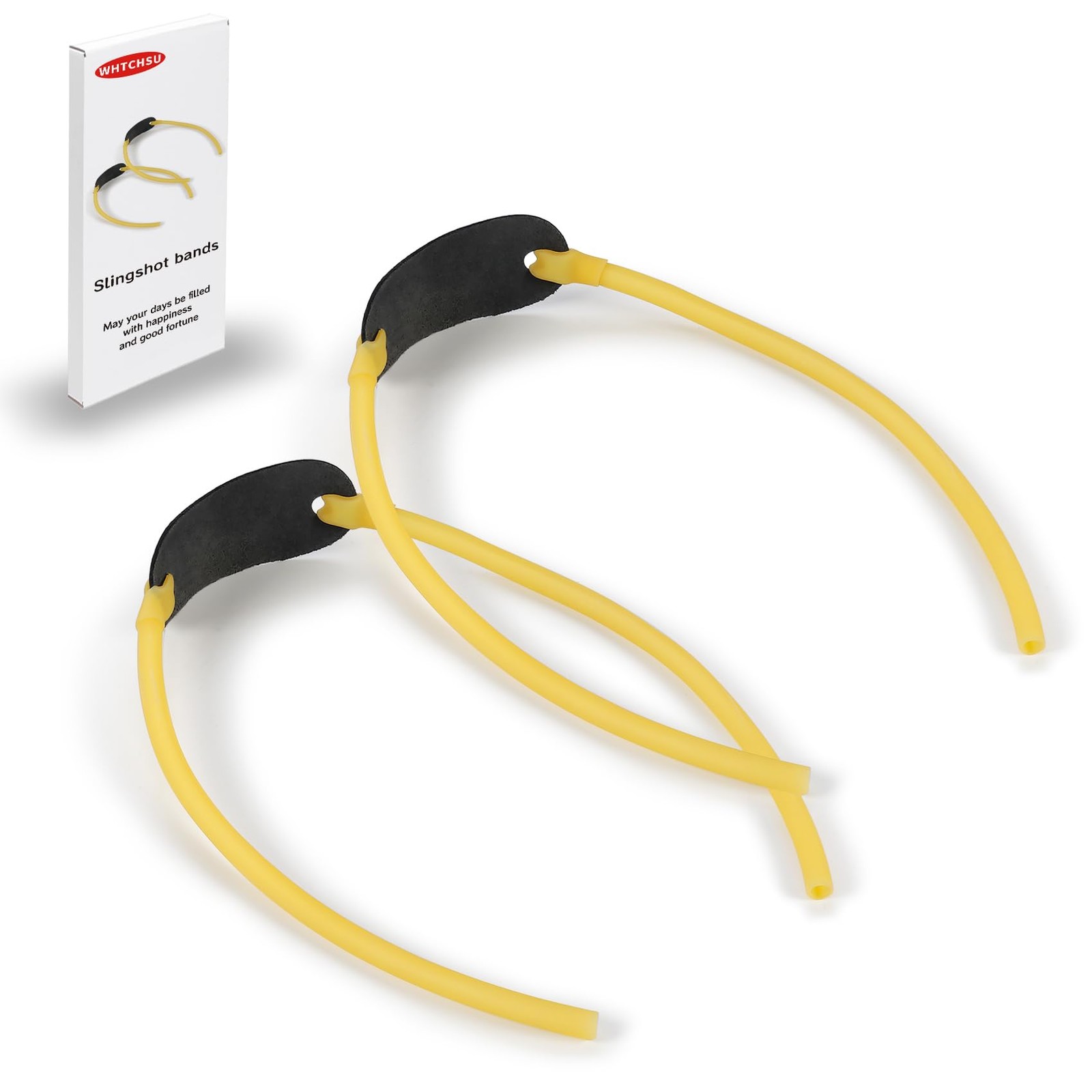 WHTCHSU 2 Pack Slingshot Bands,Heavy Duty Wrist 2 Count (Pack of 1), yellow