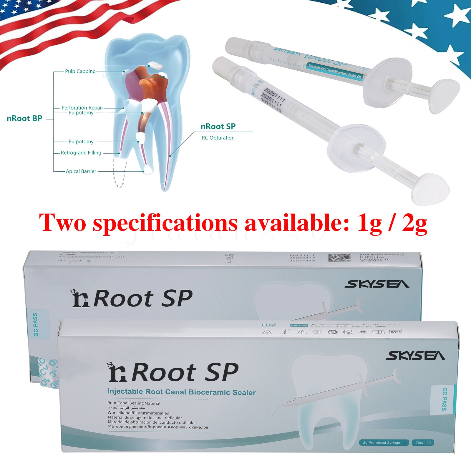 Dental Root Canal endofill Bioceramic Sealer SP Sealing Material Filling Cement