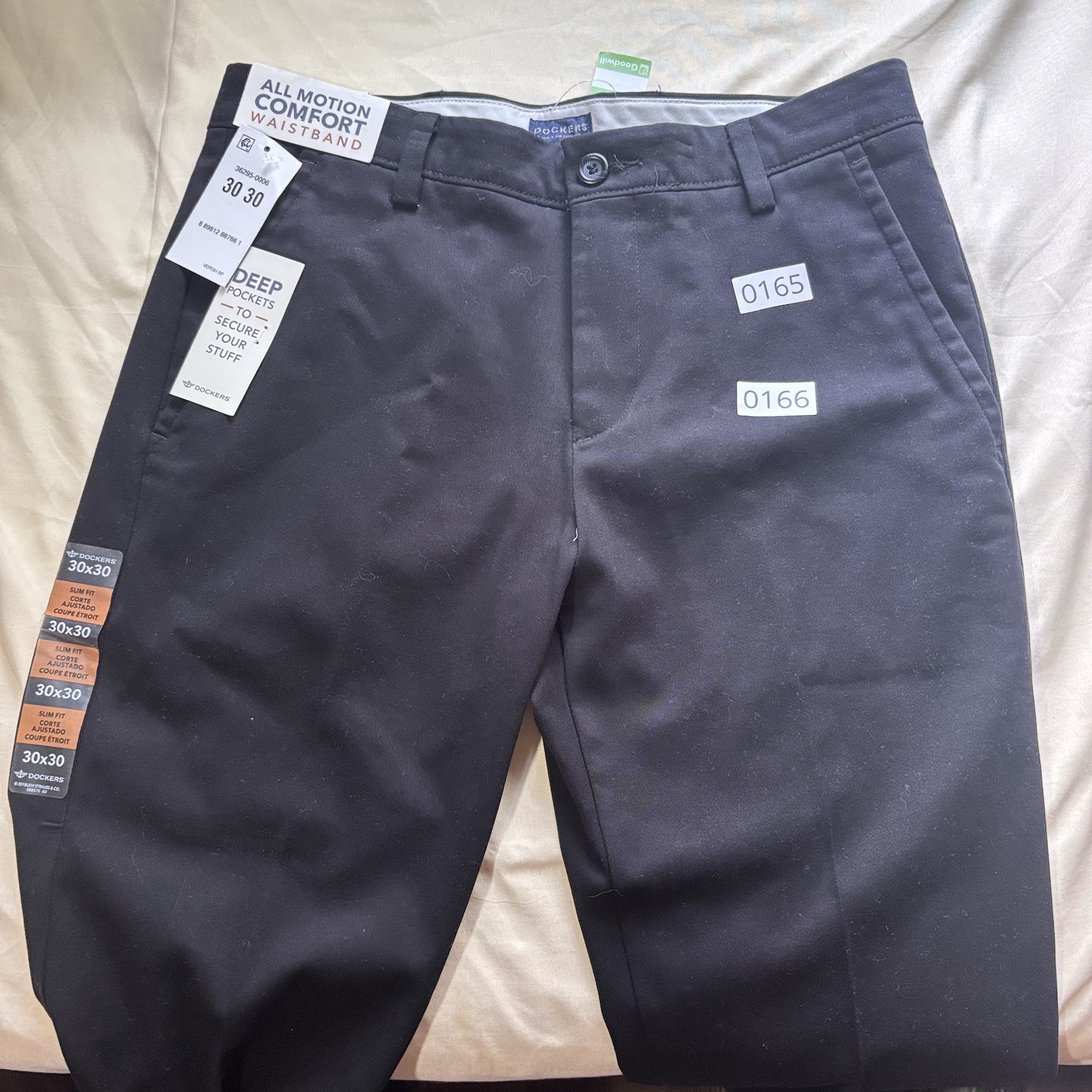 Dockers Mens 30"x30" Easy Khaki Slim Tapered Fit Stretch Performance Pants