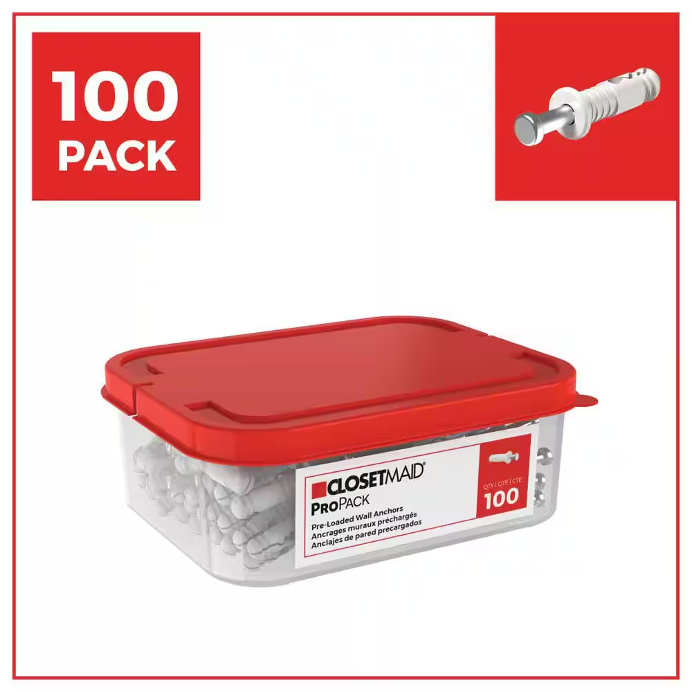 Propack Pre-Loaded Wall Anchors (100-Piece)