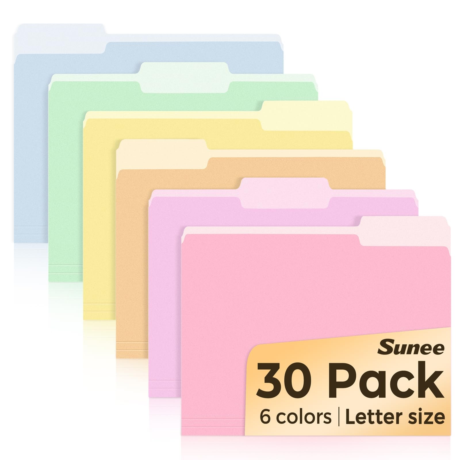 File Folders, 30 Pack Manilla Folders 8.5 x 11, Colored File Folders Home Off...
