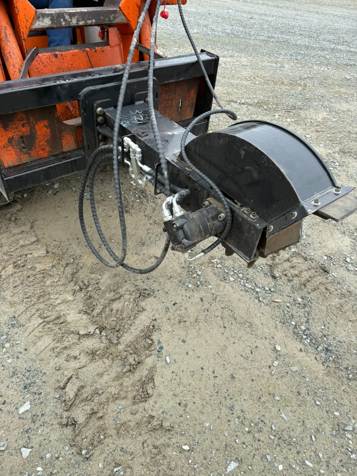 NEW-Skid Steer Hydraulic Stump Grinder Attachment – Quick Attach (NOT Mini)