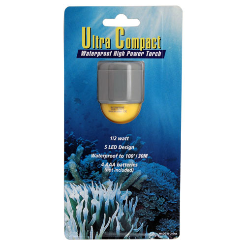 Scuba Dive Snorkeling Mini U-Beam 5 LED Light Torch Backup Flashlight Underwater