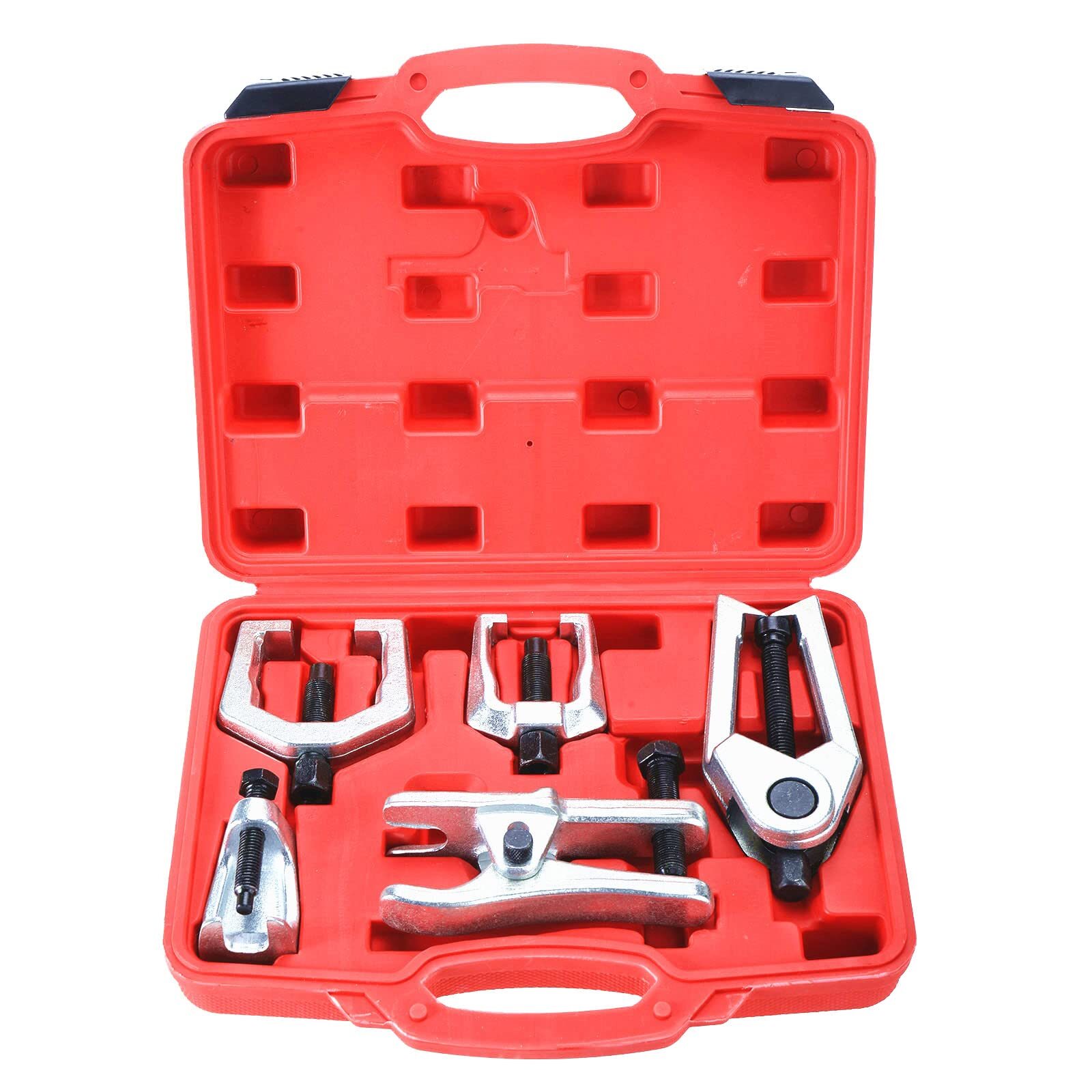 6PC Front End Service Tool Kit Ball Joint Tie Rod Set Pitman Arm Puller Remover