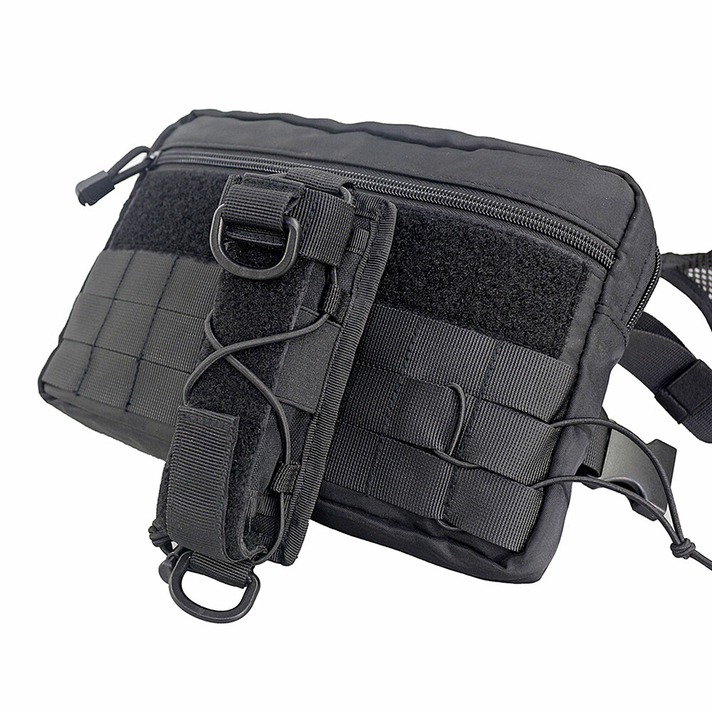 US Tactical MOLLE Open Top Flashlight Holster for Vertical & Horizontal Carrying