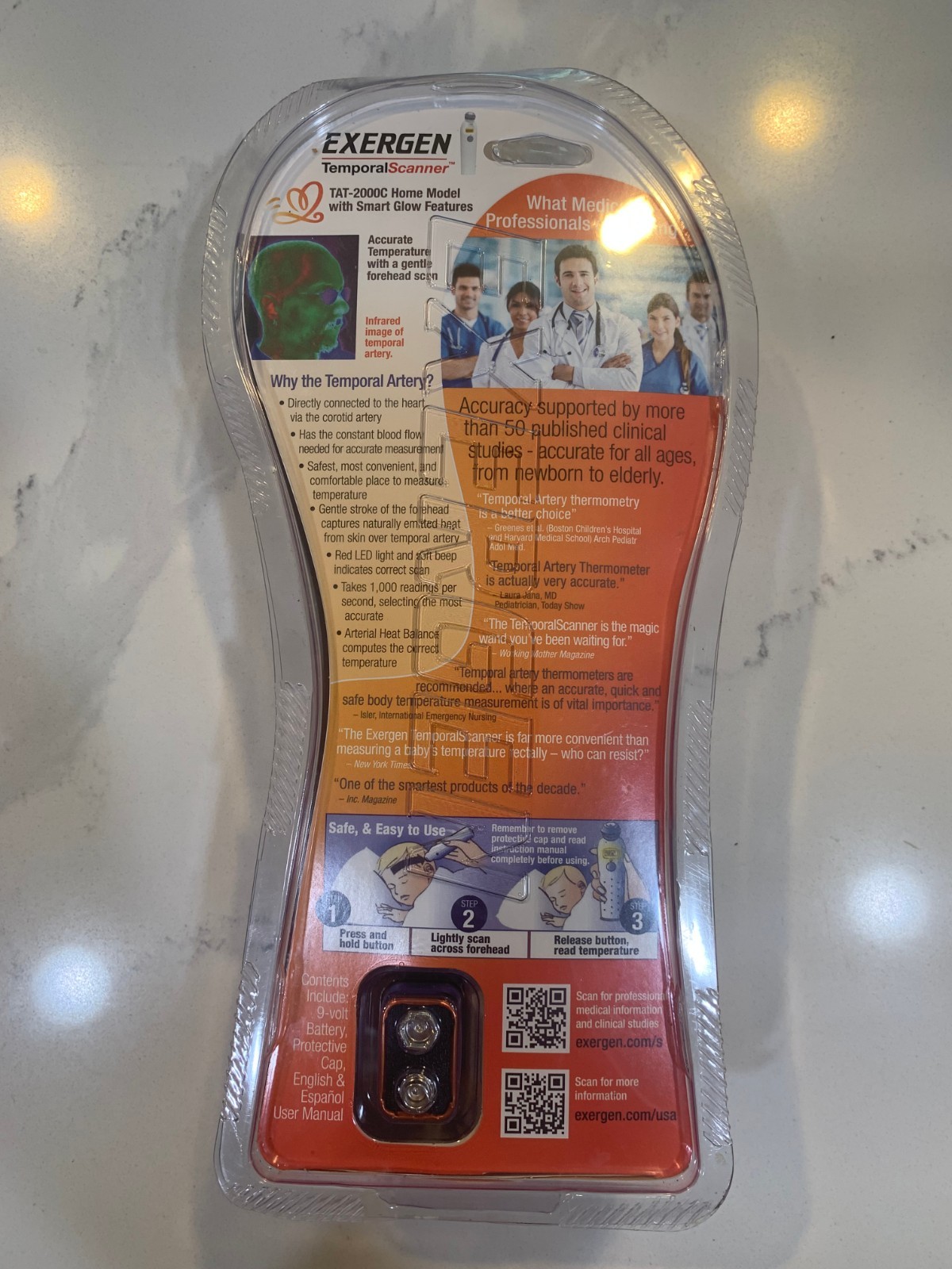 Smart Glow Exergen Temporal Artery Thermometer