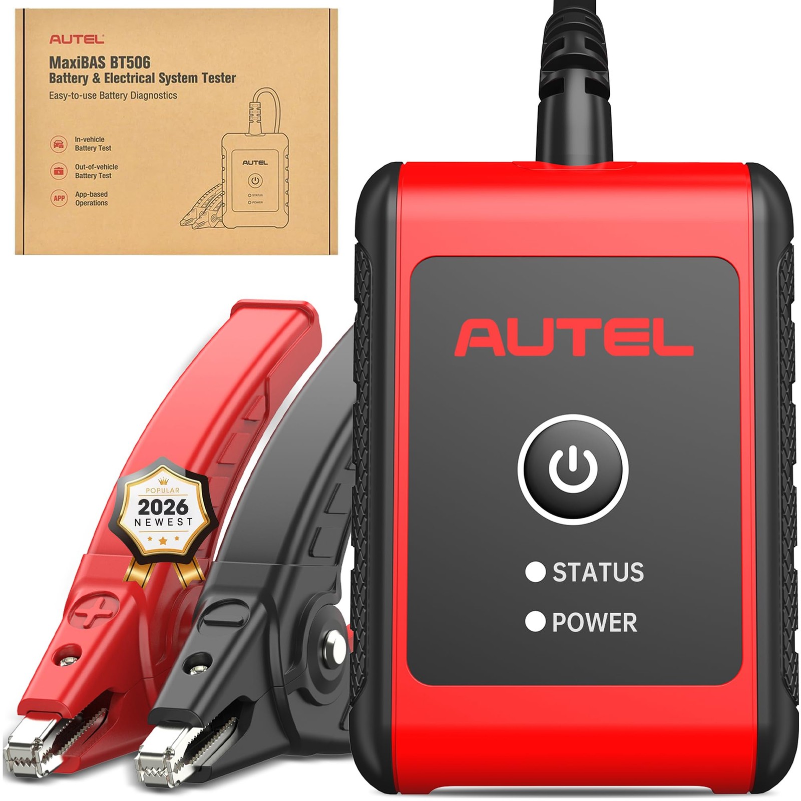 2026 Autel MaxiBAS BT506 Car Battery Tester, 6V 320 cubic centimeters, Black