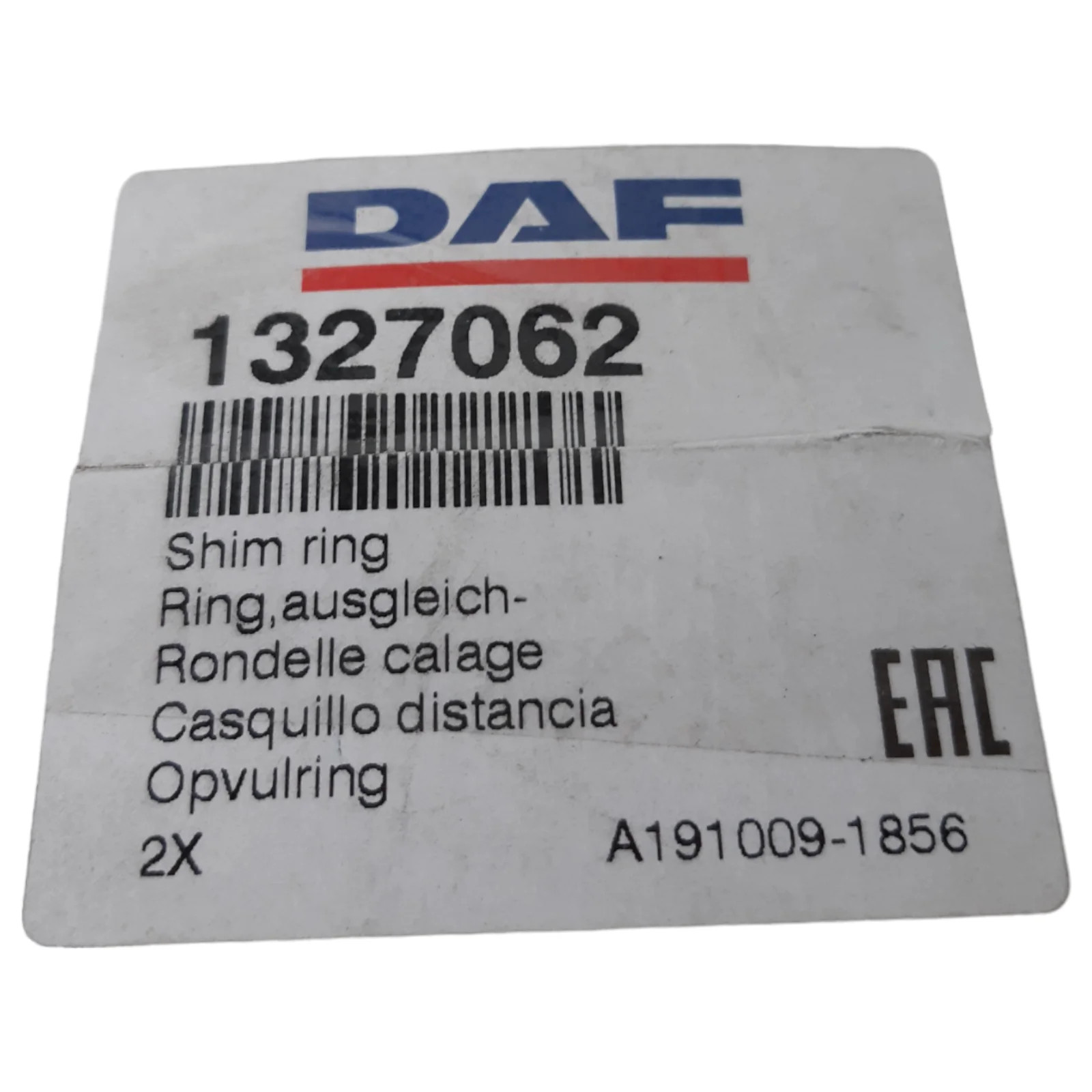 Genuine DAF 1.75mm Shim Ring 1327062