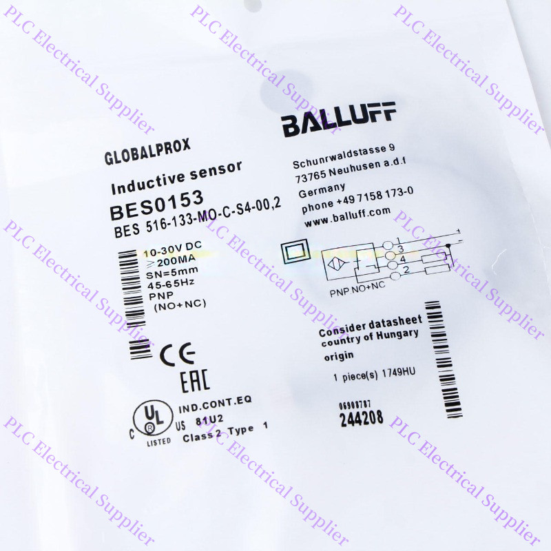 One Balluff BES0153 BES 516-133-MO-C-S4-00,2 Inductive Sensor Fast Shipping 5mm