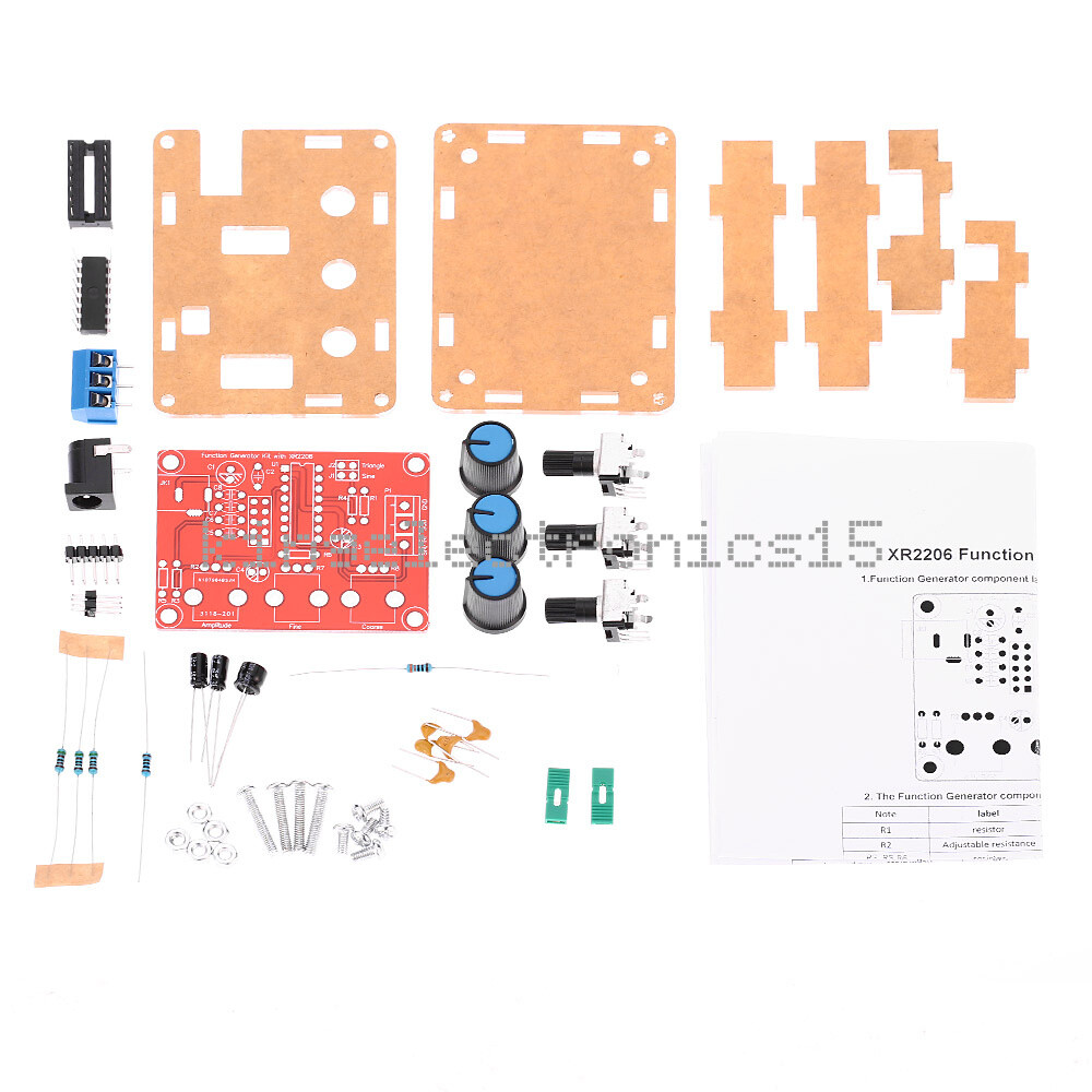 XR2206 Output 1HZ-1MHZ Function Signal Generator DIY Kits Sine Triangle Square