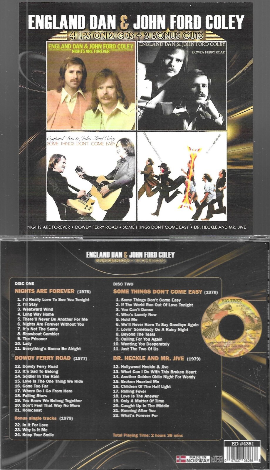 ENGLAND DAN&JOHN FORD COLEY-NIGHTS/DOWDY FERRY/SOME THINGS/DR. HECKLE-2 CD