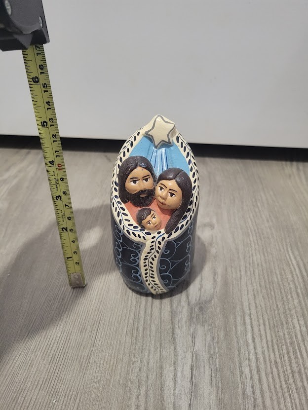Vintage Peruvian Folk Art Christmas Nativity 5" Decor