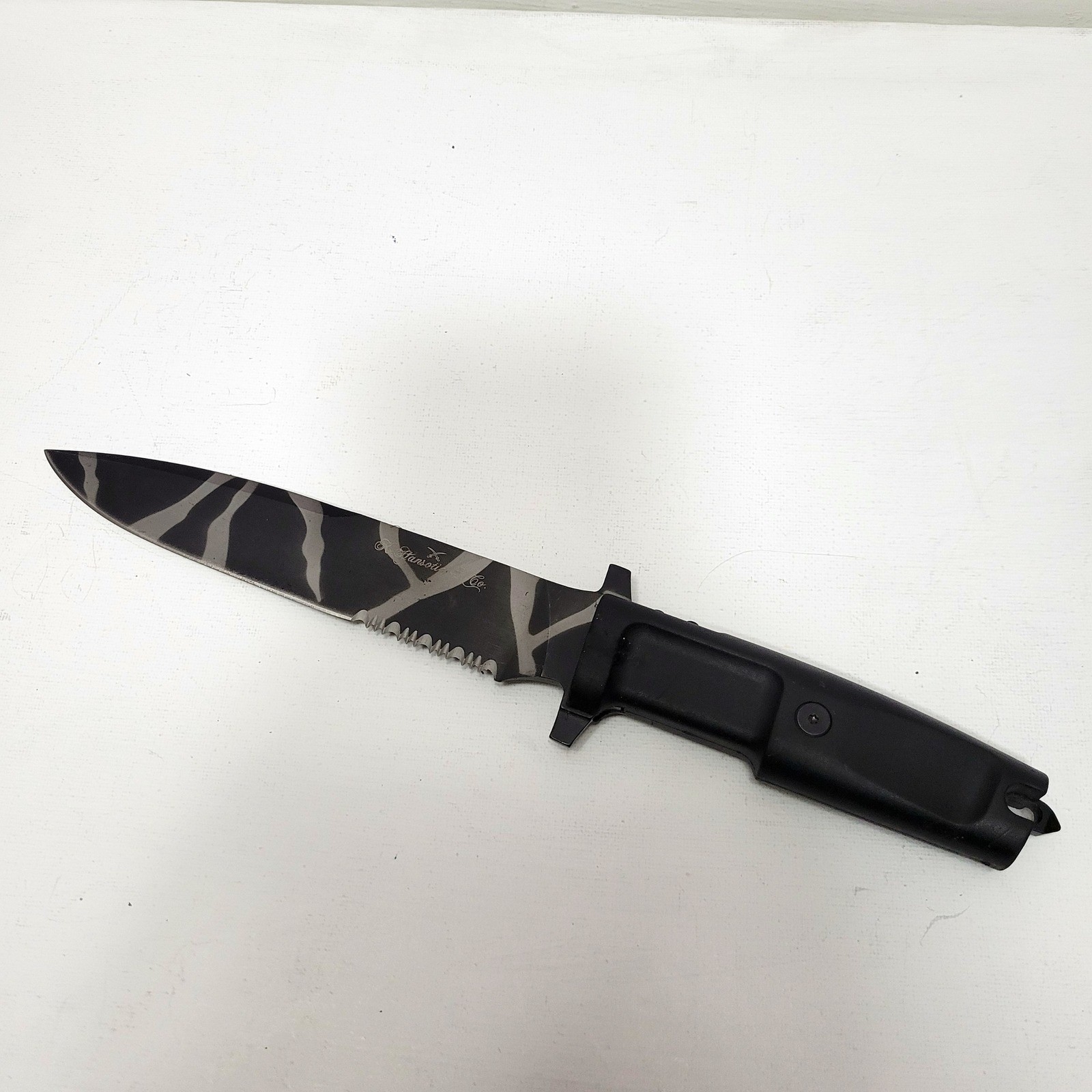 K Hansotia Co Spec Ops Limited Edition Fixed Blade Knife Hard Plastic Sheath