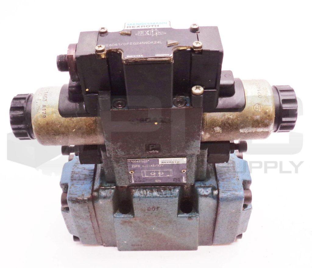 REXROTH 4WEH10D44/OF6EG24N 9ETS2DK24L VALVE STACK W/ 021463 A179 COIL