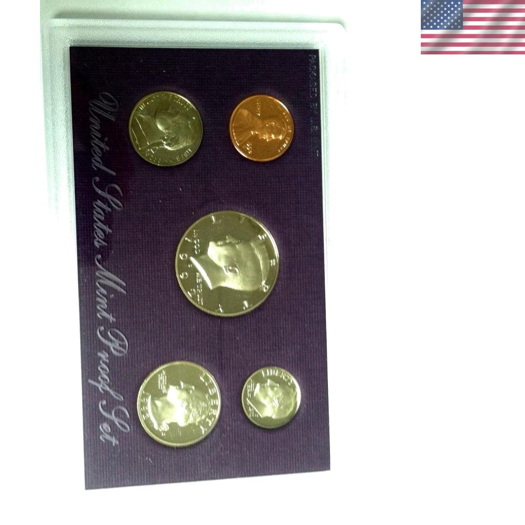 1992 U.S. Proof Set in  Mint Packaging – 5 Stunning Coins, Mint Mark S