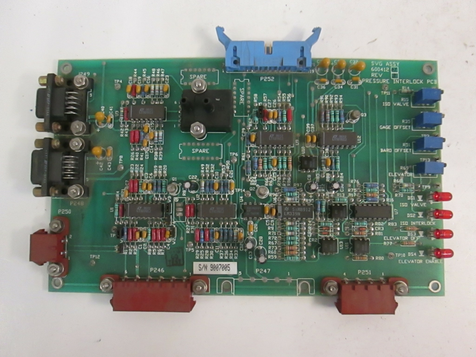 SVG Thermco 600412-01, Pressure Interlock PCB, Working When Removed