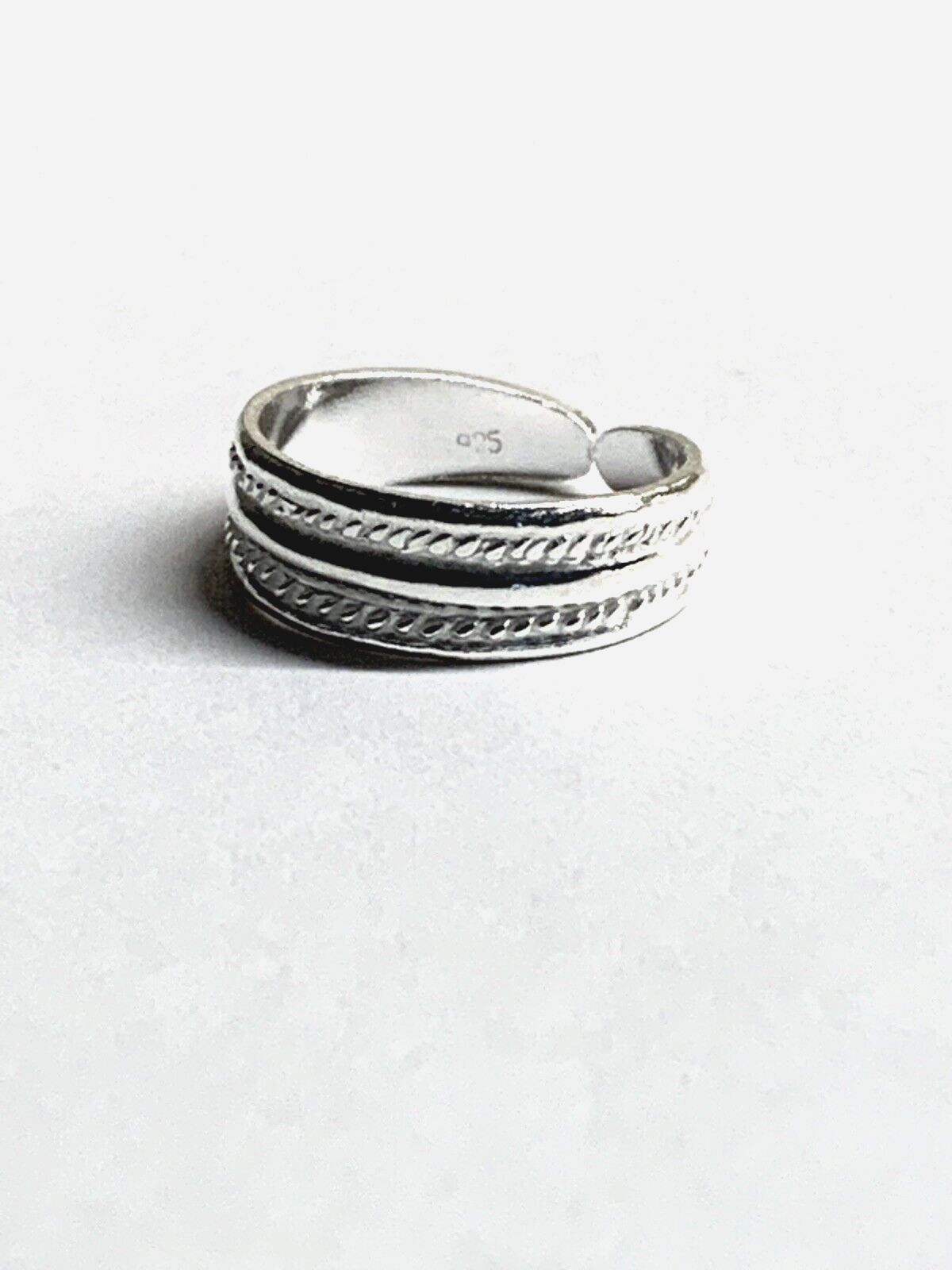 Sterling Silver .925 Greek style Toe Ring Adjustable