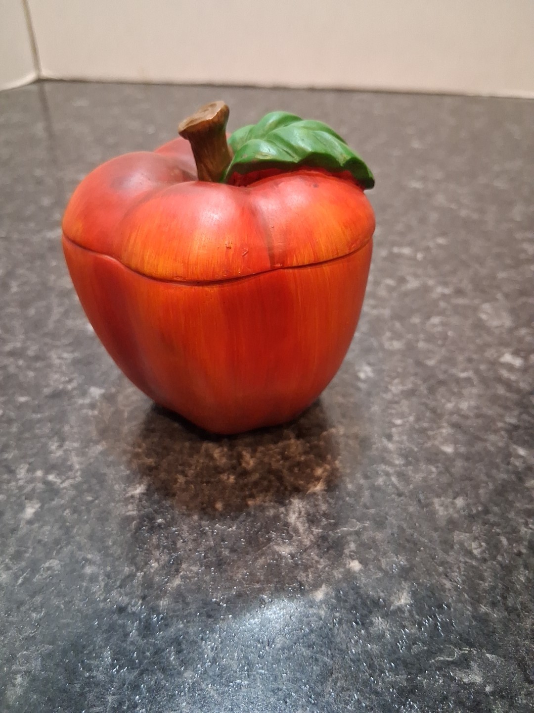 Red Apple Trinket Box 3"
